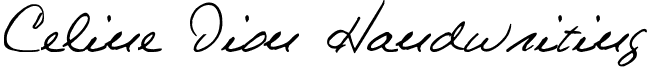 Celine Dion Handwriting Font Sample