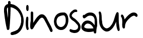 Dinosaur Font Sample