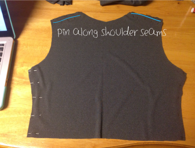 Pin shoulder seams