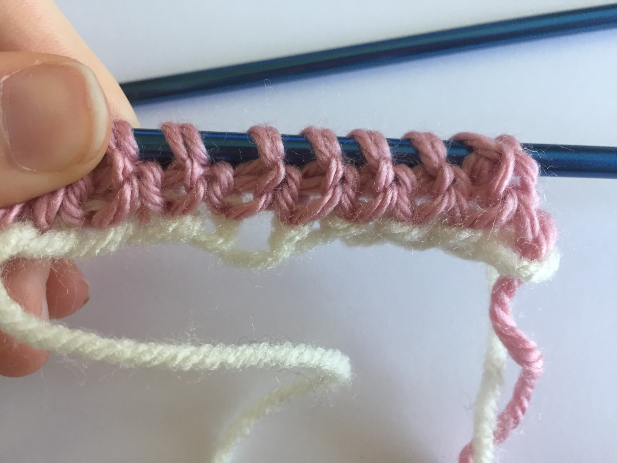 Stretched out ribbing from the tubular cast on