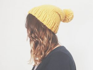 Basic Beanie in mustard yellow